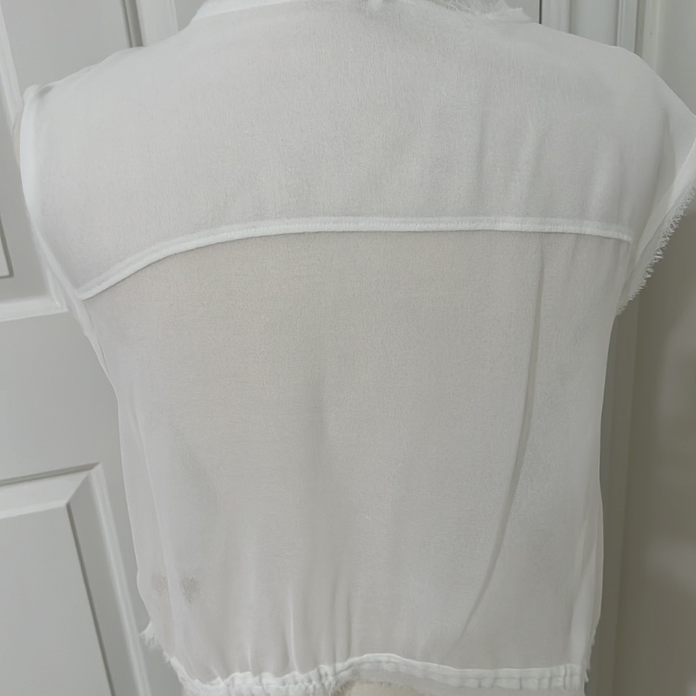 Free People sheer gather waist blouse - Picture 4 of 6